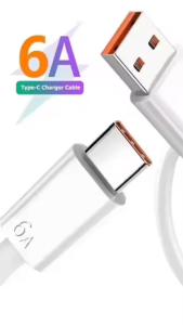 6A Data Cable Cord USB & TYPE-C Compatible for Millet Vivo Glory Redmi Fast Charging Cable 1 Mete