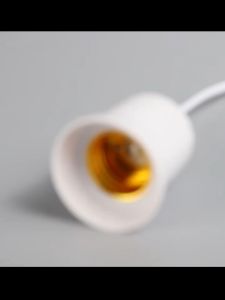 Household Socket With Plug Switch Wire Light Base Red Energy-Saving E27 Screw Socket Lamp Holder