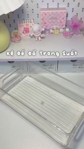 Khay Nhựa Mica Trong Suốt Chữ Nhật 26cm Có Tay Cầm Tiện Lợi Khay Đựng Mỹ Phẩm Đồ Dùng Học Tập Cá Nhân Đa Năng