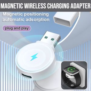 Magnetic Wireless Charging Adapter Portable Iwatch Watch Charger Compatible Iwatch Ultra Series 9 8 Se 7 6 5 4 3 2 1 Type C Usb Fast Charging
