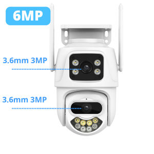 Camera IP WIFI 9MP 4K PTZ Ngoài Trời Với AI Phát Hiện Con Người Ba Ống Kính IP66 Chống Chịu Thời Tiết Camera Quan Sát Giám Sát Video An Ninh ICsee