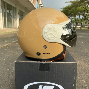 Helm JS Nona HIjab Retro Half Face Solid Pria Wanita Original cargloss hijab yrh cfm yrm njs nx2 njs nr80s classic italy bogo pilot