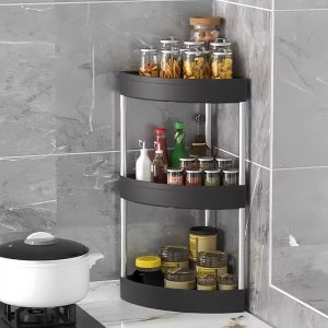 Corner Kitchen Countertop No-drilling Storage Shelf