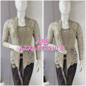 atasan kebaya wisuda mocca kebaya brukat kutubaru free longtorso