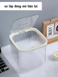 Hộp Nhựa Trong Suốt Đựng Phụ Kiện Mỹ Phẩm Hộp Nắp Bật 2 Kích Cỡ Sắp Xếp Đồ Dùng Đa Năng