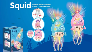 【SG Stock】Electric Dancing Squid Toy with Colorful Lights Music and Universal Walking for Toddlers