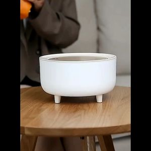 Zeekea Mini Desktop Trash Can Countertop Tiny Trash Can with Lid for Desk Plastic For Office and Coffee Bar