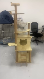 Cat Apartment Cat House Cat Tower Cat Tree Nest Multi-level Game Tower Space Capsule Cat Nest with Sisal Claw Grinding Post