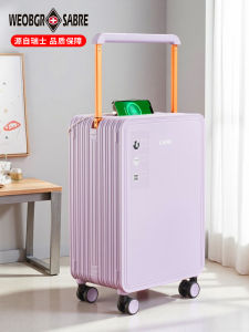 Durable Military Knife Wide Pull Rod Luggage Suitcase for Women Compact 20 Inch Carry-On Fashionable Hardshell Travel Bag