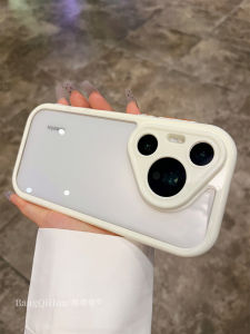 Transparent Creamy Huawei Pura70pro+ Mate60pro Phone Case Simple Couple Design Full Lens Protection for Honor 100pro Elegant Minimalist Covers