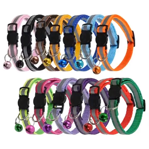 Vòng cổ Chó mèo nhỏ phản quang khóa mặt mèo (mẫu mới) - Love Pets Shop