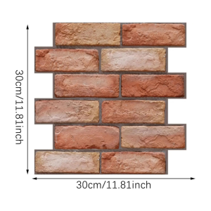30cmX30cm Decor Foam Wallpaper Home Accessories DIY Living Room Decoration Brick Pattern Self Adhesive Waterproof 3D Wall Panels