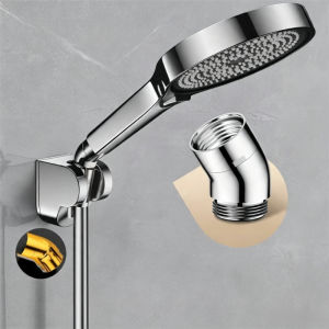 Stainless Steel Shower Head Elbow Adapter 135° Elbow Handheld Shower G1/2 Universal Interface Handheld Showerhead Angle Adjuster