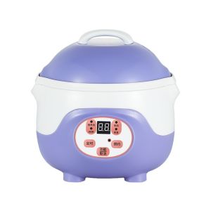 Small ceramic electric stew pot home babys supplementary food porridge double ear stew pot intelligent reservation soup water separated stew pot