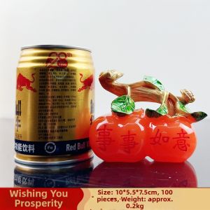Auspicious Red Apple Decoration Agate-colored