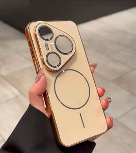 Built-in Glass Lens Protector For Huawei Pura 80 70 60 Pro Ultra Casing Electroplating Frame Matte PlasticI Hard Back Phone Case Cover