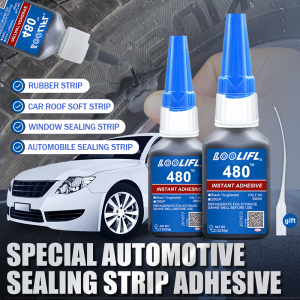 LOOLIFL1-3pcs 480 black instant glue cyanoacrylate adhesive suitable for rubber glass metal plastic wood not easy to whiten long-lasting send glue tube factory direct 20ml