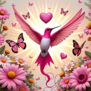 HUACAN Diamond Mosaic Bird Animal Full Square Round Drill Diamond Painting Hummingbird Rose Peony Flower Home Decor