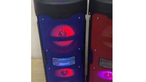 SK-1201 HiFi Karaoke Wireless Portable Bluetooth DISCO Light Speaker Multi Function with Wired Microphone