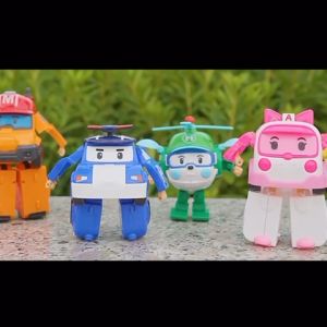 Vehicle Toys Poli Transformable Car To Robot Toys Gift Toy Transform Roy Amber Helly Mark Bucky Mainan Budak Kereta 玩具 车 变形车