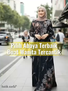 Gamis Abaya Elegan Motif Batik/Floral Premium dengan Kancing Depan - Nyaman untuk Busui (M-XXL)