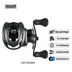 Kingdom 128g Micro Monster Mix Baitcasting Fishing Reel Ultralight Full Carbon Fiber 7.6:1 Drag4kg/6kg Upgradeable To Dc Fishing