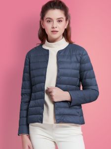 New Lightweight round Neck Cotton Jacket Womens Warm Short V-Neck Inner Wear Sleeveless Thin Outerwear Cotton Coat