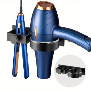 No Need To Drill Holes For Installing Wall Mounted Hair Dryers And Straighteners Durable Aluminum Storage Rack With Modern