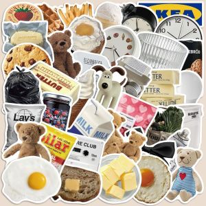 61 Miếng Dán Chống Thấm Nước Đơn Giản Màu Đen Trắng Sáng Tạo Phong Cách Hàn Quốc INS DIY Trang Trí Không Lặp Lại