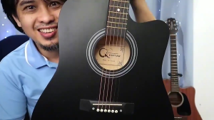 Original Low Action Guitar for Kids Adults Beginners Heart String Guitar 38 Inches Acoustic Guitar