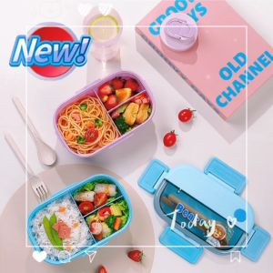 Bento Lunch Box Microwavable Bento Box with Spoon&Fork Student Lunch Box Back to School Lunch Box for Girl Boy