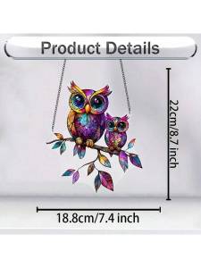 1Pcs Colorful Owl 2D Outdoor Decora Pendant Ideal Living Room Decora Bedroom Decora Holiday Small Gifts Party Decora