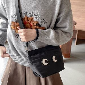 Fashionable Nylon Shoulder Crossbody Bag Womens Lightweight Cute Lunch Bag Single Strap Diagonal Bag Soft Handle Tote Bag