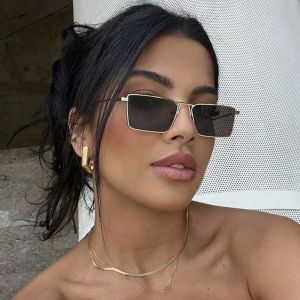 Chic Womens Rectangular Metal Fashion Glasses for Daily Wear,Commuting Vacations & College Parties