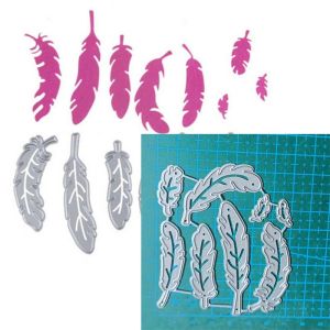 feather Metal Cutting Dies Stencil DIY Scrapbooking Album Paper Card Template Mold Embossing Craft Decoration