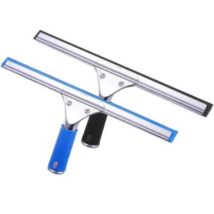 2 Cái 45Cm Dụng Cụ Lau Kính Có Lưỡi Cao Su Cho Cửa Sổ Phòng Tắm Xe Ô Tô Nhà Lau Cửa Sổ Dụng Cụ Vệ Sinh