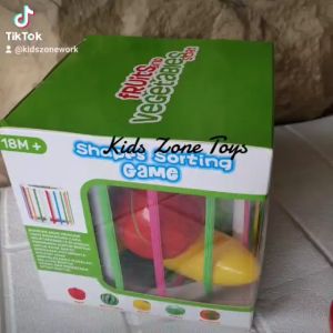 Mainan Anak Bayi Edukasi Puzzle Shapes Shorting Round Game Buah