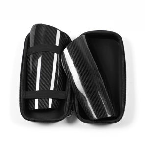 Loogdeel Carbon Fiber Soccer Shin Guard Adult Youth Kid Portable Carrying Case Super Strong Shock Resistance Football Shinguards