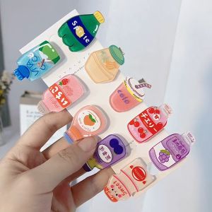Cute Cartoon Drink Bottle Hairpin Female Broken Hair Duckbill Clip Girls Hair Accessories ins可爱少女心奶茶饮料瓶发夹宝宝卡通发饰