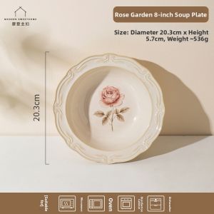 MODERN SWEETHOME | Antique Style Ceramics Dinner Plate