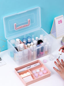 MRUN | Rectangular Transparent Nail Polish Storage Box Organizer