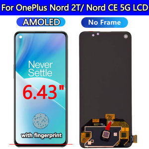 AUMOOK | New AMOLED Display For OnePlus Nord 2T LCD Display Touch Screen Digitizer Assembly For OnePlus Nord CE 5G Display Replacement