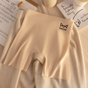 Miiow | Cat Woman Ice Silk High Waist Safety Shorts Womens Summer Seamless Anti-Light Short Pants Two-In-One Shorts Wear-Resistant