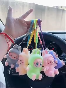 Labubu Exciting Macaron Series Blind Box Plush Doll Cute Bunny Figures Handmade Doll Gift for Friends