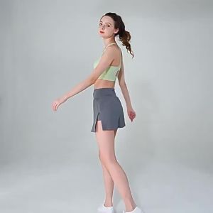 alo yoga กระโปรงกีฬาสำหรับผู้หญิง ฤดูร้อน ป้องกันการเปิดเผย ฟิตเนส กระโปรงครึ่งตัว วิ่ง เทนนิส โยคะ กางเกงขาสั้น
