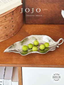 Creative Ceramic Fruit Tray One Leaf Prosperity Tea Table Dining Table Fruit Tray Simple Modern Style Home Decor Accessories