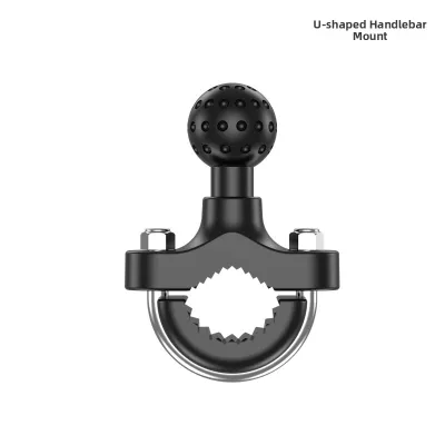 MOTOBUBBLE | U-Shape Ball Head Aluminum Base Motorcycle Round Handle Navigation Mount