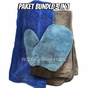 Paket Bundle 3in1 Drying Towel Kekinian handuk microfiber mobil