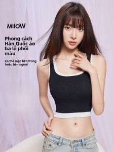 MiiOW | Áo ngực thể thao mùa hè MiiOW Cat Person Backless Thin Womens Camisole có đệm ngực chống ánh sáng áo vest dây đơn giản