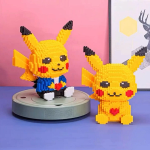 Blok Binaan Pikachu Building Block Cute Micro Bricks Toy Figure Kids Pokemon Model Educational Gift